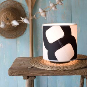 Svítidlo lumbono bílá/černá plachtovina/kov