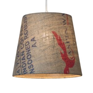 Svítidlo lumbono světle hnědá/černá/červená juta-textil/kov