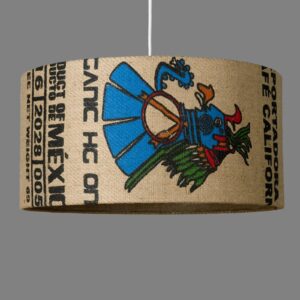 Svítidlo lumbono světle hnědá/černá/modrá juta/kov