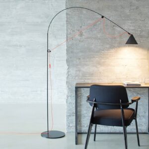 Svítidlo midgard černý/oranžový recyklovaný plast/sklolaminát/ocel/textil