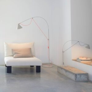 Svítidlo midgard hedvábně šedá/oranžová recyklovaný plast/sklolaminát/ocel/textil