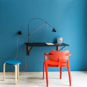 Svítidlo midgard černý/oranžový recyklovaný plast/sklolaminát/ocel/textil