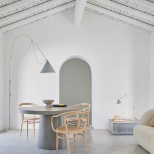 Svítidlo midgard hedvábně šedá/šedá recyklovaný plast/sklolaminát/ocel/textil