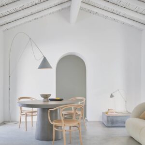 Svítidlo midgard hedvábně šedá/šedá recyklovaný plast/sklolaminát/ocel/textil