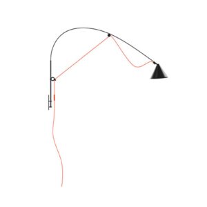 Svítidlo midgard černý/oranžový recyklovaný plast/sklolaminát/ocel/textil