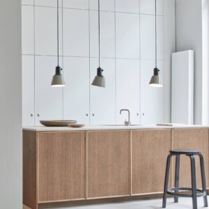 Svítidlo midgard betonově šedá smaltovaná/bílá/černá kov/bakelit/textil