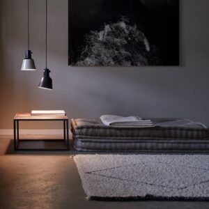 Svítidlo midgard černá smalt/bílá/černá kov/bakelit/textil