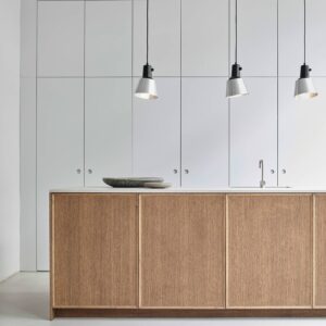 Svítidlo midgard přírodní hliník/černá kov/bakelit/textil