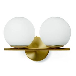 Svítidlo miloox by Sforzin mosaz/bílá kov/sklo