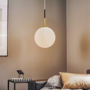 Svítidlo miloox by Sforzin černá/mosaz/bílá kov/sklo