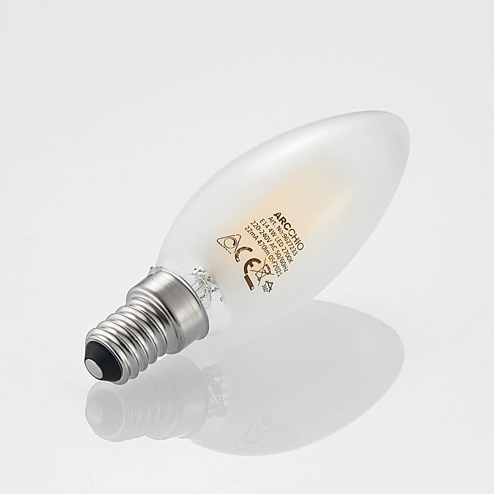 Arcchio LED žárovka E14 4W 2 700K svíčka stmívatelná matná, E14, 4W, Energetická třída: E, P: 9.8 cm - Image 2