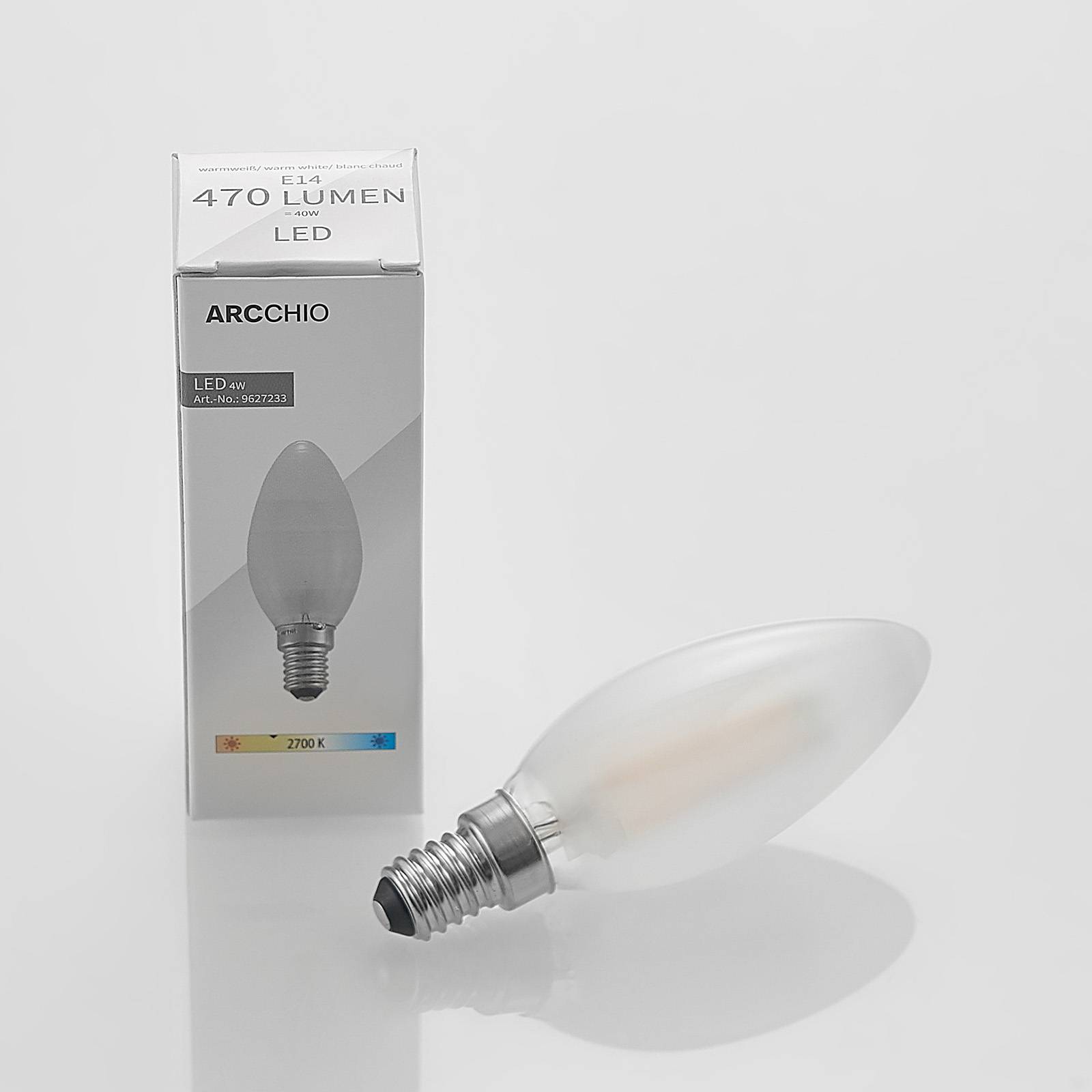 Arcchio LED žárovka E14 4W 2 700K svíčka stmívatelná matná, E14, 4W, Energetická třída: E, P: 9.8 cm - Image 3