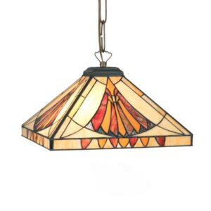 Svítidlo Artistar hnědá/krémová/červená kov/sklo