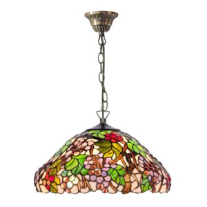 Svítidlo Artistar starožitná mosaz/multicolour kov/sklo