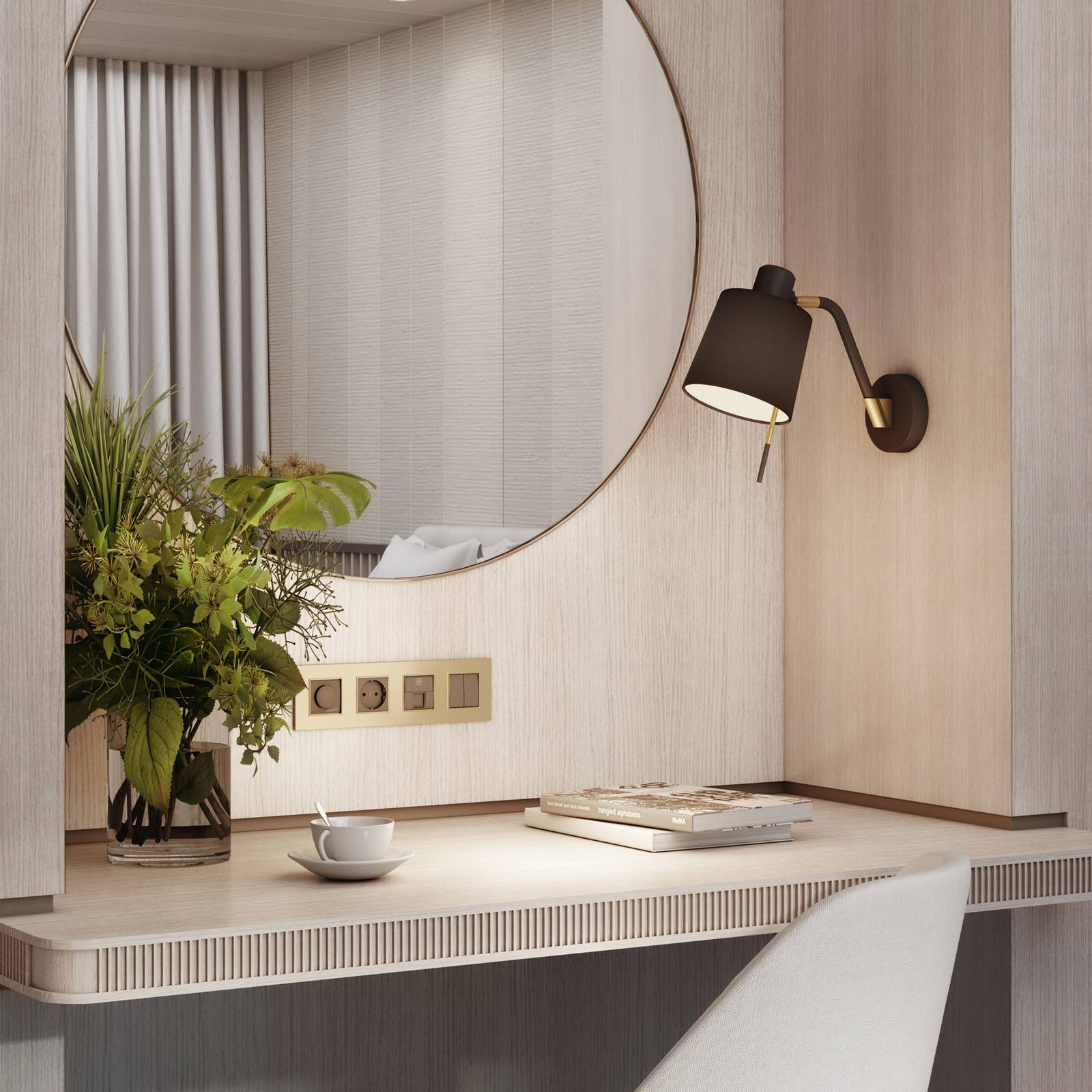 Svítidlo Astro černá/zlatá zinek