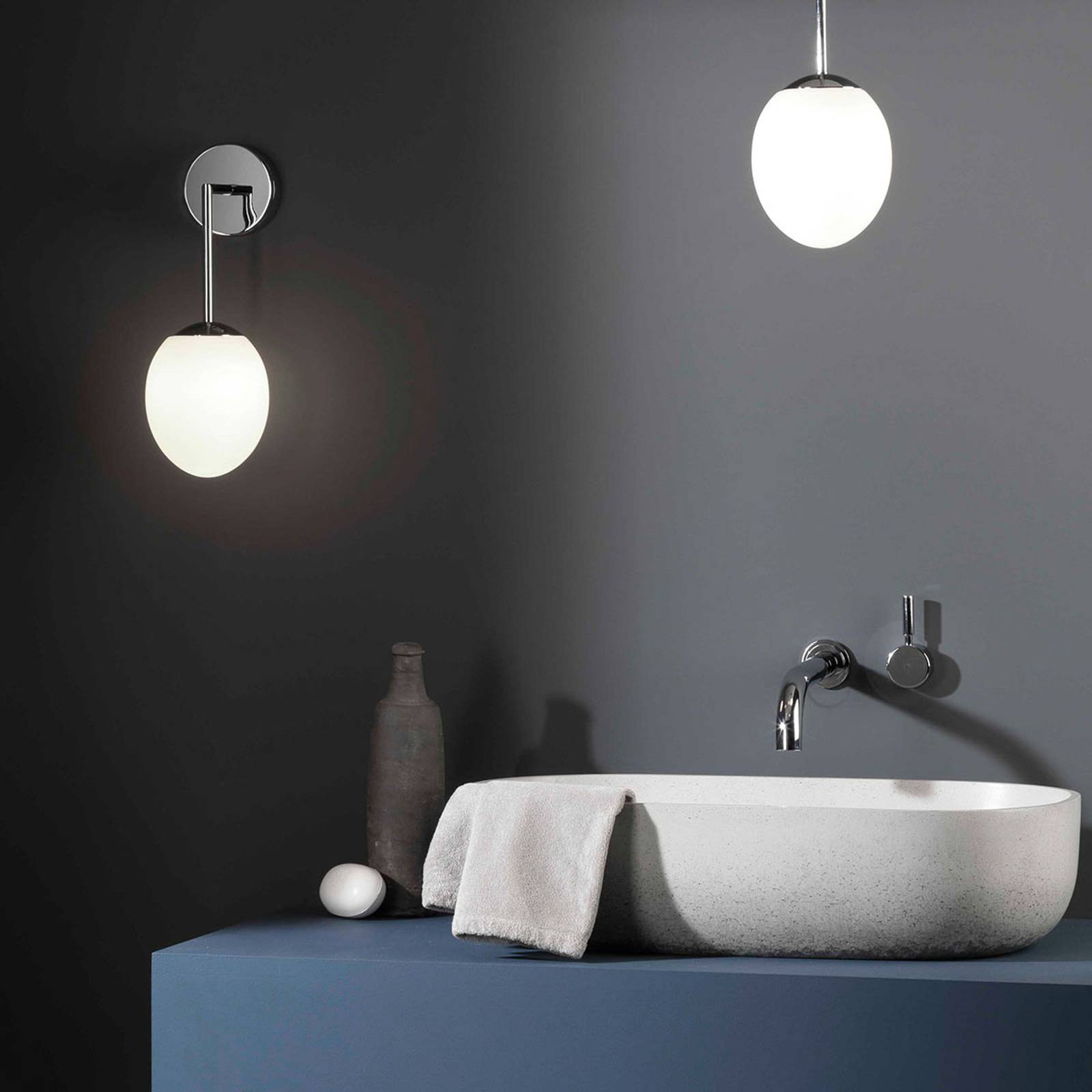 Astro Kiwi LED nástěnné světlo, koupelna, chrom, Koupelna, kov, sklo, 7.2W, Energetická třída: E, L: 13 cm, K: 35.6cm - Image 3