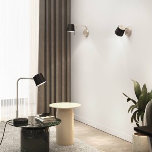 Svítidlo Astro nikl matný/černá matná nerezová ocel