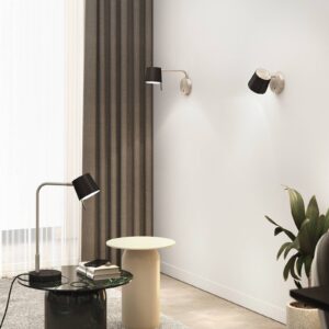 Svítidlo Astro nikl matný/černá matná nerezová ocel