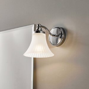 Svítidlo Astro chrom/bílý kov/sklo