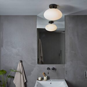 Svítidlo Astro černá/bílá ocel/mléčné sklo