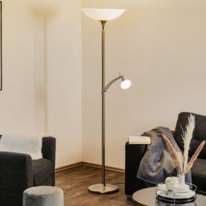 Svítidlo BANKAMP niklová matná/chrom/bílá satinovaná kov/sklo