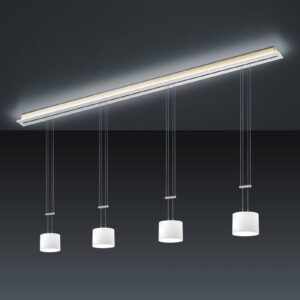 Svítidlo BANKAMP niklová matná/opálová bílá kov/sklo