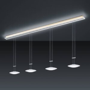 Svítidlo BANKAMP niklová matná/opálová bílá kov/sklo