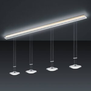 Svítidlo BANKAMP niklová matná/opálová bílá kov/sklo