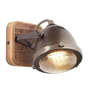 Svítidlo Brilliant hnědá/kartáčovaná nerezová ocel kov/dřevo