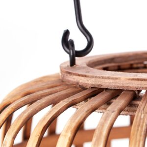 Svítidlo Brilliant světle hnědý/černý ratan/kov