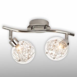 Svítidlo Brilliant chrom/čirá kov/sklo