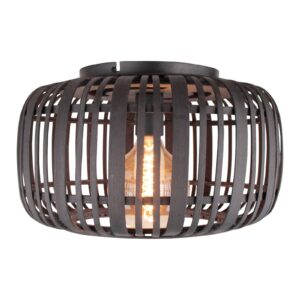 Svítidlo Brilliant tmavé dřevo kov/bambus