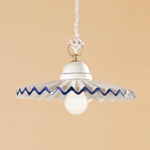 Svítidlo Ceramiche bílá/modrá keramika