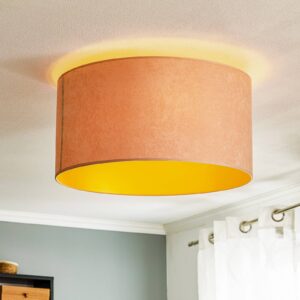 Svítidlo Duolla béžová/zlatá samet