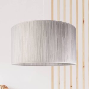 Svítidlo Duolla stříbrná strukturovaná textilie/PVC