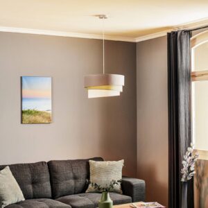 Svítidlo Duolla béžový/akvamarín/écru bavlna