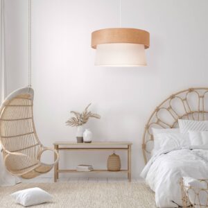 Svítidlo Duolla hnědá/ecru textilie/PVC
