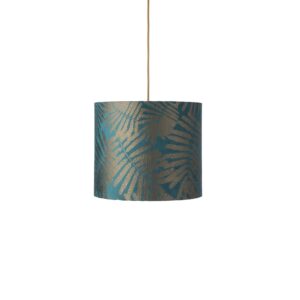 Svítidlo EBB & FLOW zlatý/tyrkysový bavlna/polyester/len