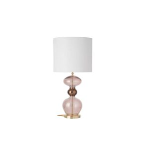 Svítidlo EBB & FLOW zlatá/růžová/bílá sklo/kov/polyester/bavlna