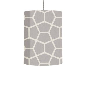 Svítidlo EBB & FLOW stříbrný/šedý/bílý bavlna/polyester