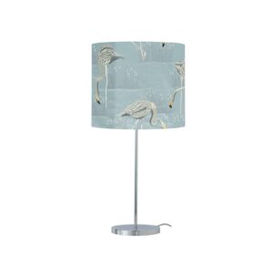 Svítidlo EBB & FLOW stříbrný/světle modrá kov/bavlna/polyester/viskóza