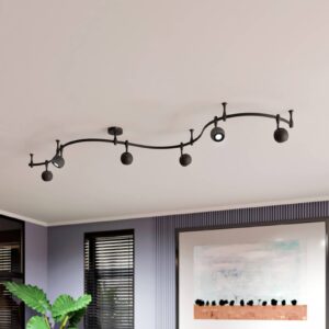 Svítidlo ELC pískově černá ocel/hliník