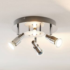 Svítidlo ELC satinovaná/chrom sklo/kov