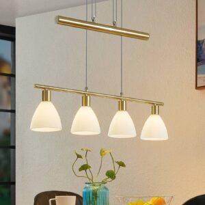 Svítidlo ELC matná mosaz/matný bílý železo/sklo