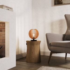 Svítidlo Envostar černá/světlé dřevo kov/březová překližka/PVC