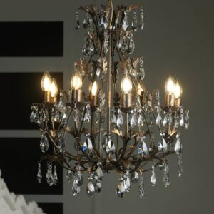 Svítidlo Euluna bronzová kov/křišťál