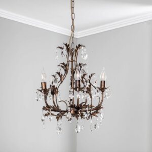 Svítidlo Euluna bronzová kov/křišťál