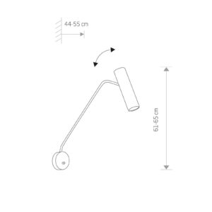 Svítidlo Euluna bílá ocel lakovaná/chrom