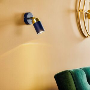 Svítidlo Euluna tmavě modrá/zlatá kov