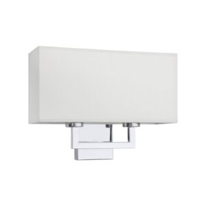 Svítidlo Euluna ekru/chrom ocel/textil